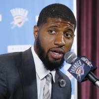 Oklahoma City Thunder forward Paul George NBA investigating Lakers amid George tampering allegation