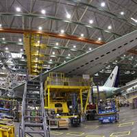 A Boeing 777 sits on the assembly line in Everett, Washington, in June. The World Trade Organization on Monday rejected claims by the European Union against tax incentives provided by Washington state to Boeing, handing a victory to the U.S. plane maker. WTO appeals body rules Washington state's Boeing subsidies are legit, partially reversing Airbus, EU victories