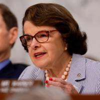 U.S. Senator Dianne Feinstein asks questions during former FBI Director James Comey’s appearance before a Senate Intelligence Committee hearing on Russia’s alleged interference in the 2016 U.S. presidential election on Capitol Hill in Washington June 8. Democratic Sen. Feinstein on Trump's potshot at Clinton: 'Grow up and do your job'