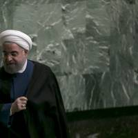 Hassan Rouhani, Iran’s president, exits the podium after speaking during the U.N. General Assembly meeting in New York Wednesday. Rouhani rejected any U.S.-led effort to alter the 2015 nuclear agreement that President Donald Trump has labeled “the worst deal ever” and signaled he may walk away from, a move the Islamic Republic’s leader said would only damage U.S. credibility. Trump's 'I have decided' quip sends negative signal ahead of key U.S.-Iran talks on nuke deal