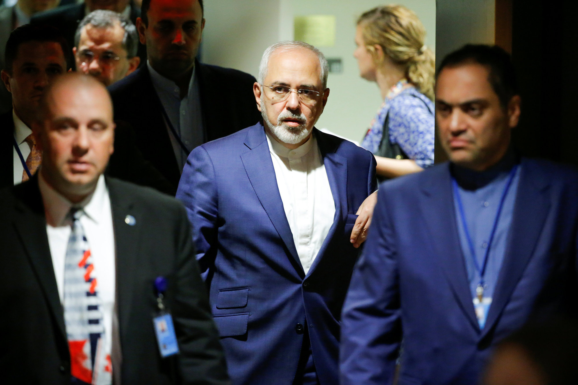U.S. Secretary of State Tillerson meets Iran’s Foreign Minister Zarif, as Trump threatens to unravel nuclear pact