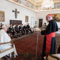 Cardinal Sean Patrick O’Malley speaks as Pope Francis meets with members of the Pontifical Commission for the Protection of Minors at the Vatican Thursday. Pope admits church realized 'a bit late' about sex abuses, blames past practice of transferring pedophiles