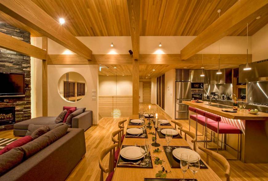 A luxury family chalet in Hirafu, Hokkaido, listed on the Airbnb site is one of many minpaku private lodgings offered in an area popular with tourists.