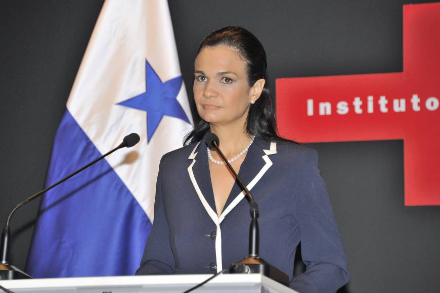 Panama Vice President and Foreign Minister Isabel de Saint Malo de Alvarado speaks at a seminar titled 