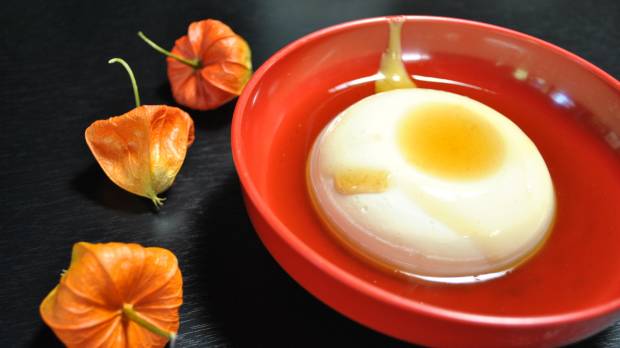 Light and refreshing: A bowl of fresh tofu in a light sauce is part of the shōjin ryōri course of vegetarian food designed for monks at Eishoji, a Zen temple. Eating a way through the Nakasendo's lower Kiso Road