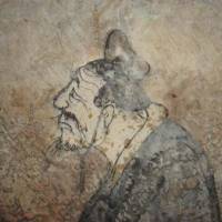 A fresco of Confucius that was found in a tomb in Shandong Province. The prosaic state of ancient Confucianism