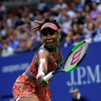 Venus Williams prepares to return a shot against Petra Kvitova during the quarterfinals of the U.S. Open on Tuesday in New York. Venus carries run into semifinals