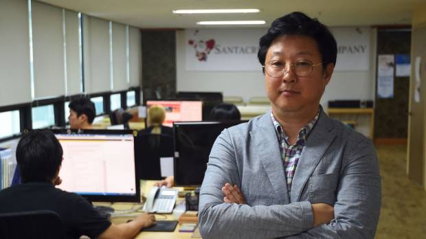 Kim Ho-jin, CEO of the “digital laundry” company Santa Cruise, is seen at his office in Seoul on July 24. Working 24/7, monitors in South Korea tasked with finding and removing internet 'revenge porn'