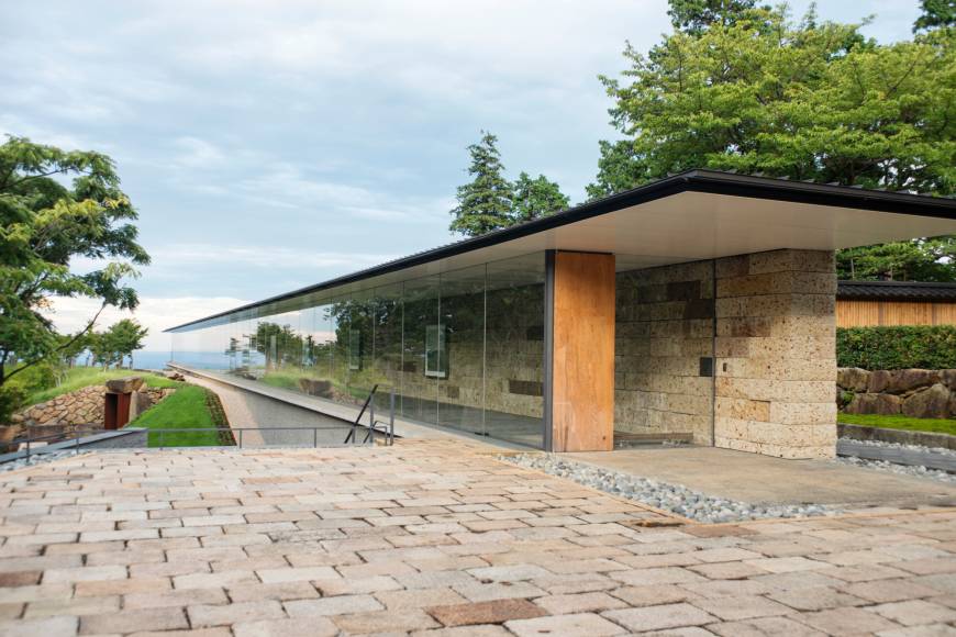 The exterior of the gallery at artist Hiroshi Sugimoto