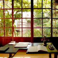 Frozen moment: The writing desk of poet and critic Masaoka Shiki at Shiki-an. Never mind the love hotels: Negishi is home to haiku, tea and famous pines