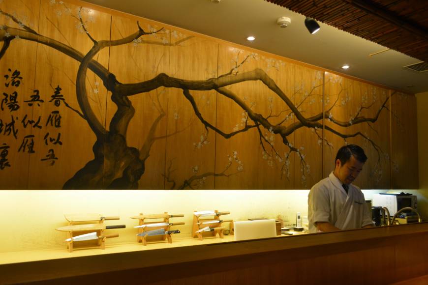 Sato no Ie Hanase Taste of Hyogo: Chef Tsutomu Nakajima works his culinary magic under his evergreen cherry tree at Sato no Ie Hanase. | J.J. O'DONOGHUE