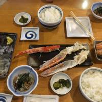Seafood spread: A meal of fresh Tsugaru squid and crab at Maruyama Shoten in Hakodate. Hokkaido's Hakodate is heaven for gourmands of all stripes