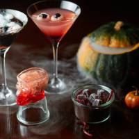 The Oak Door Bar's lineup of spooky Halloween cocktails.