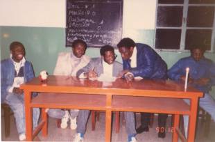Sacko chairs a General Union of African Students meeting in 1990.