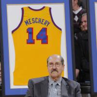 Former NBA forward Tom Meschery, seen here in 2012, is one of six players to have their number retired by the Golden State Warriors. Memories of war have had profound effect on Meschery
