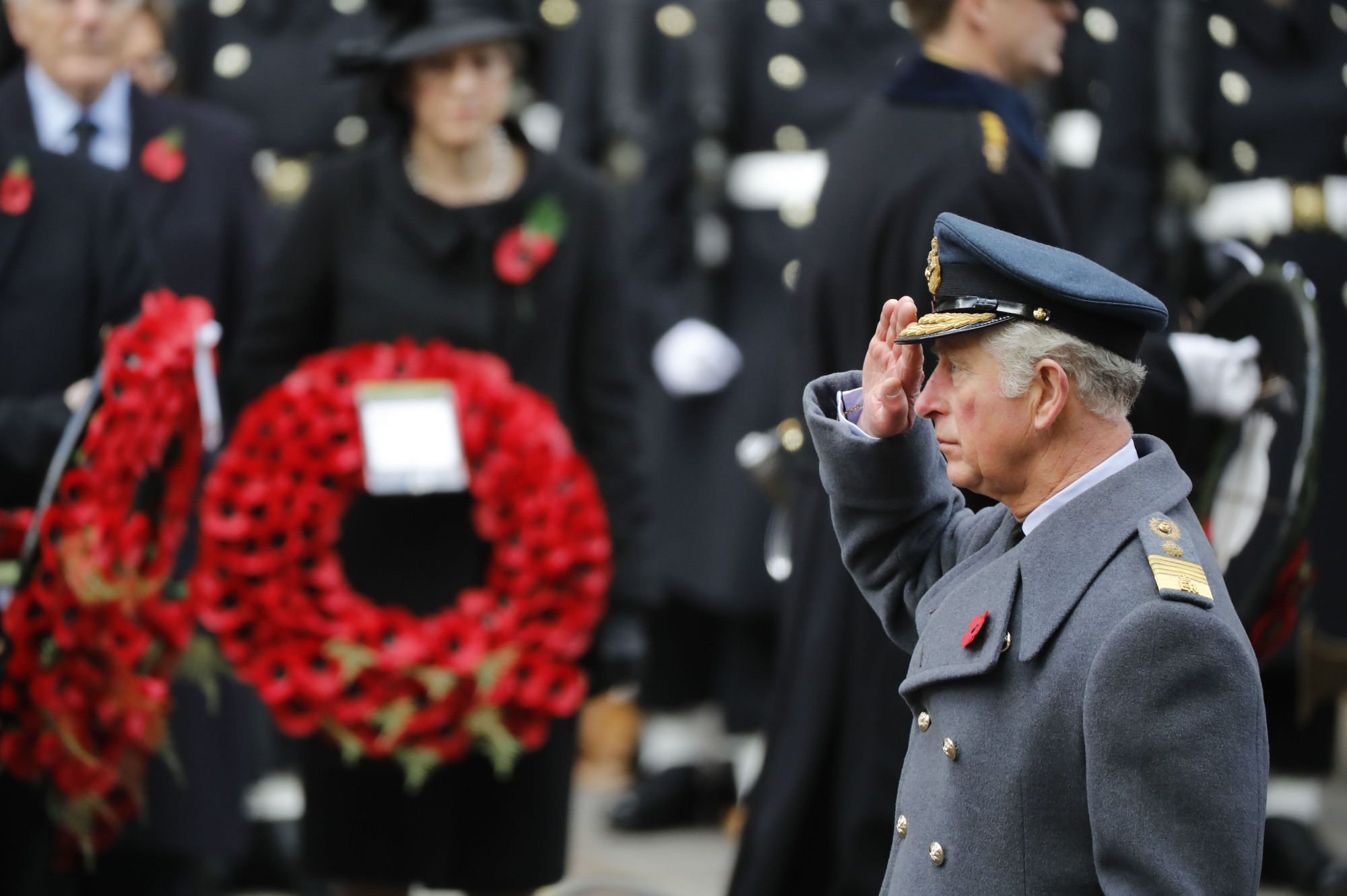 Prince Charles leads Remembrance day ceremony for British war dead on
