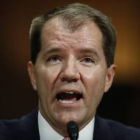 Don Willett testifies during a Senate Judiciary Committee hearing on nominations on Capitol Hill in Washington Wednesday. Willett has been nominated to the United States circuit judgeship for the Fifth Circuit. GOP ranks in Senate speed approvals of Trump's conservative judicial picks