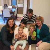 Second home: A Japanese teen enjoys time with her hosts. Students benefit from homestays without going overseas