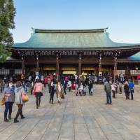 Sacred spot: The government deified Emperor Meiji in a shrine in Tokyo that now bears his name. Different constitutions, similar defect?