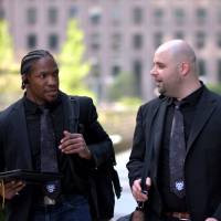 Making it happen: Anime artists Henry Thurlow (right) and Arthell Isom founded D’Art Shtajio, the first animation studio operated by Americans in Japan, in 2016. Foreign anime artists still face a long haul