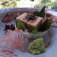 A tofu lunch course includes fish and other delectables, enjoyed at a restaurant overlooking the Kibune River. Short Kyoto hike packs in plenty to stimulate the mind and palate