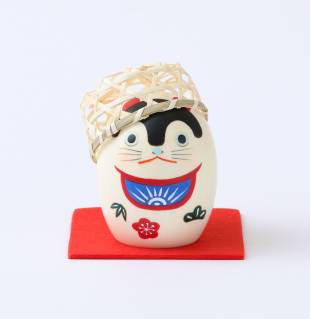 Zaru Kaburi Inu (Basket on Head Dog) kokeshi doll
