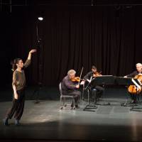 New cast: Dancer Tsuyoshi Shirai performs “Xenakis Kaitai Shinsho” with the Arditti Quartet in June 2017 at Kinosaki International Arts Center in the city of Toyooka, Hyogo Prefecture, which Oriza Hirata wants to make the hub of “an Asian version of the world-famous Avignon Festival Fringe.” Dramatist Oriza Hirata has a vision for theater