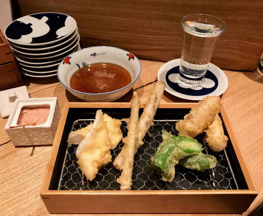 Kikuya Quick eats: Kikuya's modern counter refines the standing tachinomiya experience. | ROBBIE SWINNERTON