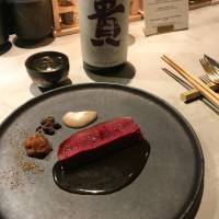 Goodness’ sake: Hokkaido venison served with black sesame sauce at The Hangar. The Hangar