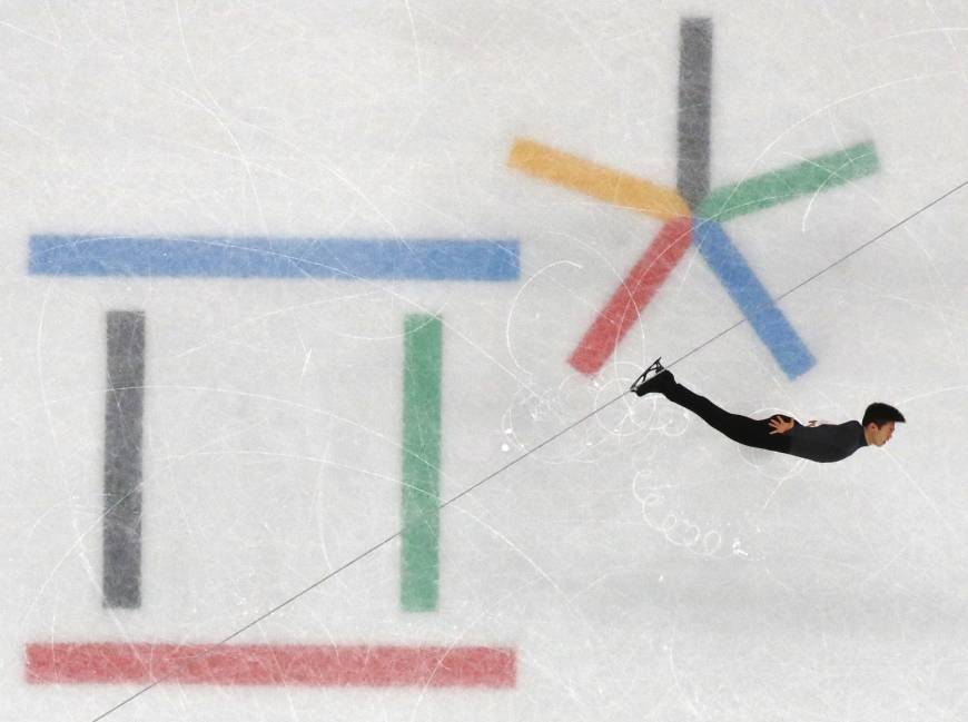 Nathan Chen of the U.S. performs in the men
