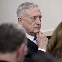 Jim Mattis, U.S. secretary of defense, waits to speak during a White House press briefing on Feb. 7. U.S. strikes said to kill scores of Russian fighters in Syria