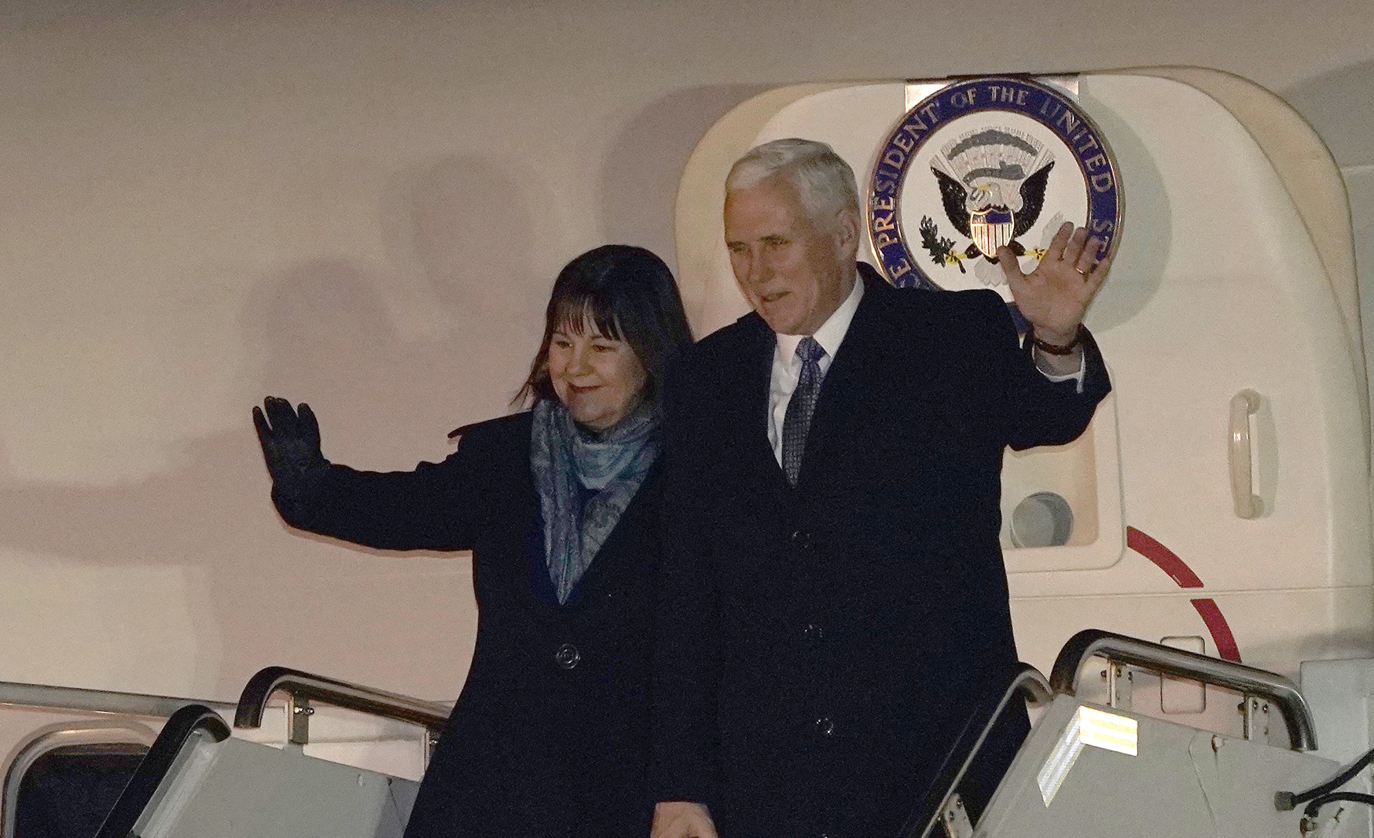 Hasil gambar untuk Vice President Mike Pence and the Second Lady arrived in Tokyo