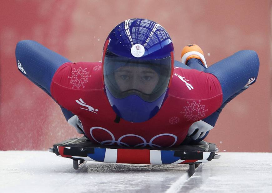 Lizzy Yarnold of Britain in action during the women