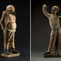 Two “Figures of a Hu Man,” excavated from the tomb of Mu Tai (730 AD) in Qingcheng County, Gansu Province An excavation of hu-man traits