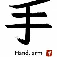 A big hand: The character te (or shu) appears in its classifier or radical form in many a touchy-feely kanji. To have and to hold, to slap and to tickle: For tactile versatility, you have to hand it to this kanji