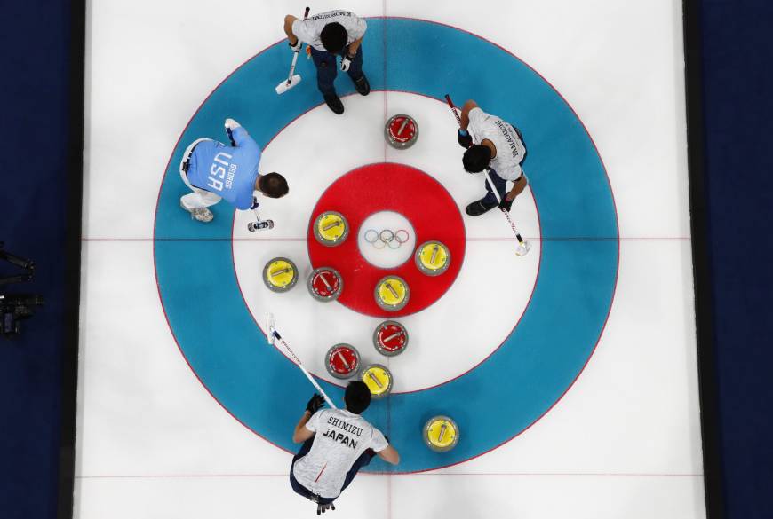 Yusuke Morozumi (top) Tsuyoshi Yamaguchi (right) Tetsuro Shimizu (bottom) and American Tyler George compete in the men