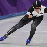 Miho Takagi competes in the women’s 3,000-meter speedskating event at Gangneung Oval in Gangneung, South Korea, on Saturday. Miho Takagi shrugs off disappointment to target 1,500 gold