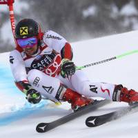 Marcel Hirscher competes in the men’s giant slalom at the World Cup finals in Are, Sweden on Saturday. Marcel Hirscher ties pair of legends with 13th World Cup win in a single season