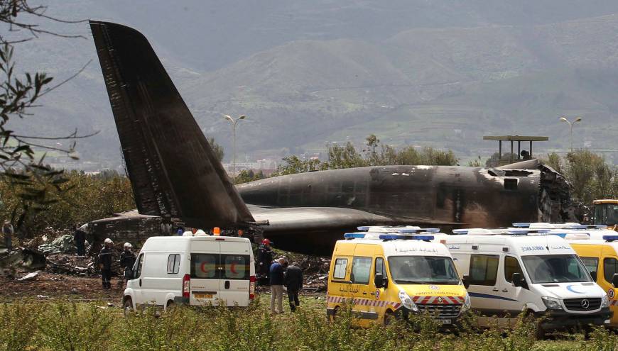 Image result for 200 people dead as military plane crashes in Algeria