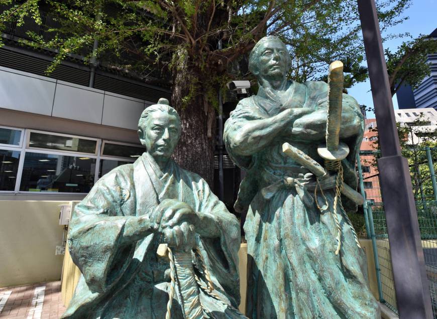 A statue of Katsu Kaishu, the shogunate