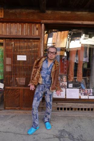 The rebel: Jun Obara outside his store in Tsumago, Nagano Prefecture