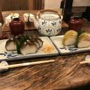 Roll up, roll up: Izuu specializes in saba-zushi (left), cured mackeral pressed into vinegar-flavored rice and wrapped in a piece of konbu seaweed.