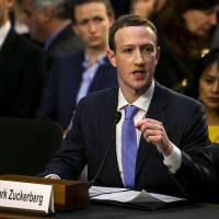 Facebook CEO Mark Zuckerberg testifies before a U.S. Senate committee in Washington on April 10. Mapping out the future of tech policy
