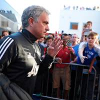 Manchester United manager Jose Mourinho arrives at Vitality Stadium before Wednesday’s match against Bournemouth. Man United faithful restless with Mourinho