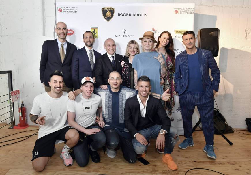 Sponsors and guests at the press conference of Italia, amore mio! 2018