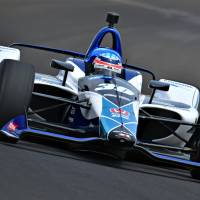 Takuma Sato drives through Turn 2 in qualifying for the 102nd Indianapolis 500 on Sunday at the Indianapolis Motor Speedway. Takuma Sato set for title defense at Indy 500 after historic win