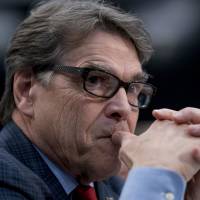 Energy Secretary Rick Perry appears before a House Appropriations subcommittee hearing on Capitol Hill in Washington in March. Perry is defending President Donald Trump’s call to bolster struggling coal-fired and nuclear power plants, saying a rash of plant retirements is “alarming” and poses a looming crisis for the nation’s power grid. Energy chief Rick Perry defends Trump directive to promote coal, nuke plants