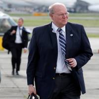 White House deputy chief of staff for operations Joe Hagin arrives to board Air Force One to return home with U.S. President Donald Trump from Ninoy Aquino International Airport in Manila last November. White House deputy chief of staff, who led planning for Trump-Kim summit, to exit in July
