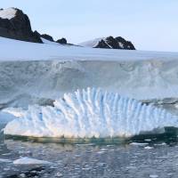 This January photo provided by researcher Andrew Shepherd shows an unusual iceberg near the Rothera Research Station on the Antarctic Peninsula. In a study released Wednesday, an international team of ice experts said the melting of Antarctica is accelerating at an alarming rate, with about 3 trillion tons of ice disappearing since 1992. 'Situation is dire': Antarctica ice sheet melting at accelerated rate, alarming scientists