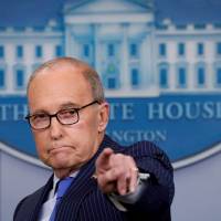 White House economic adviser Larry Kudlow gives a press briefing about the G7 in the White House in Washington June 6. Top Trump economic adviser Kudlow 'doing well' after mild heart attack, White House says